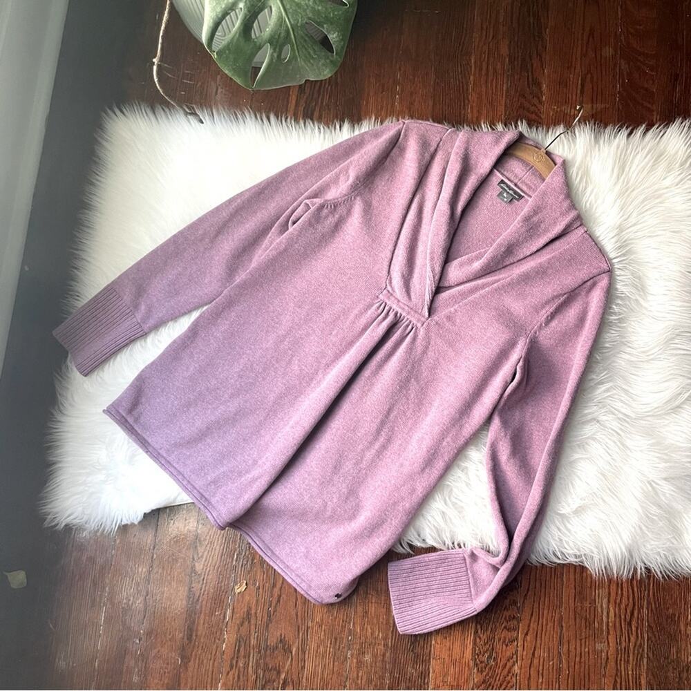 Lilac Sweater V Neck Purple Size Medium